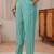 libas blue floral printed straight suit set