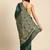 Pink pink & green bandhani printed zari saree