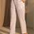 white floral printed straight cotton blend suit set