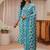 libas blue geometric printed straight suit set
