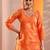 women ethnic motifs printed regular thread work kurta with trousers & with dupatta