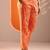 women ethnic motifs printed regular thread work kurta with trousers & with dupatta