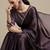Burgundy burgundy & white embellished  georgette saree