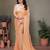 Peach striped saree with blouse piece