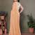 Peach striped saree with blouse piece