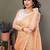 Peach striped saree with blouse piece