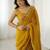 Mustard mustard embellished tissue sarees
