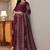 burgundy bandhani printed cotton straight suit set