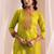 women ethnic motifs printed regular thread work kurta with trousers & with dupatta