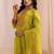 women ethnic motifs printed regular thread work kurta with trousers & with dupatta