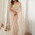 Off white embellished embroidered poly georgette designer saree