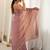 Lavender embellished poly georgette designer saree