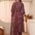 women floral printed regular kurta with trousers & with dupatta
