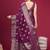 Purple ethnic motifs zari silk blend handloom banarasi saree