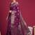 Purple ethnic motifs zari silk blend handloom banarasi saree
