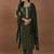 women floral embroidered regular sequinned kurta with trousers & with dupatta