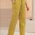 mustard floral printed cotton blend straight suit set