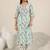 floral printed regular mirror work kurta with salwar