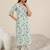 floral printed regular mirror work kurta with salwar