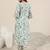 floral printed regular mirror work kurta with salwar
