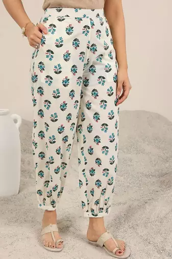 floral printed regular mirror work kurta with salwar