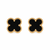 Anti-tarnish, beaded gold border, clover design, women's jewellery, stud back