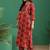 women ethnic motifs printed regular thread work kurta with trousers & with dupatta