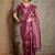 Magenta kantha work silk cotton tussar saree