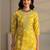 libas yellow floral printed straight suit set with dupatta