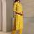 libas yellow floral printed straight suit set with dupatta