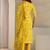 libas yellow floral printed straight suit set with dupatta