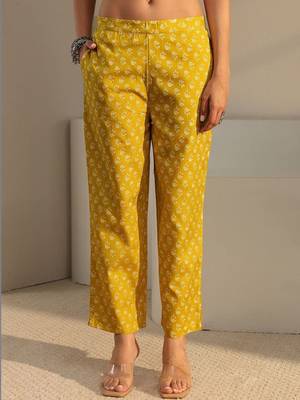 libas yellow floral printed straight suit set with dupatta 7