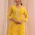 women ethnic motifs printed regular mirror work kurta with trousers & with dupatta