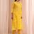 women ethnic motifs printed regular mirror work kurta with trousers & with dupatta