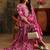 rani pink floral printed cotton blend straight suit set