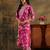 rani pink floral printed cotton blend straight suit set