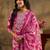 rani pink floral printed cotton blend straight suit set