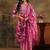 rani pink floral printed cotton blend straight suit set