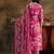 rani pink floral printed cotton blend straight suit set