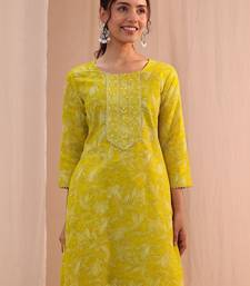 women floral printed regular thread work kurta with trousers & with dupatta