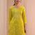 women floral printed regular thread work kurta with trousers & with dupatta