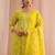 women floral printed regular thread work kurta with trousers & with dupatta