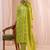 women ethnic motifs printed regular mirror work kurta with trousers & with dupatta