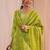 women ethnic motifs printed regular mirror work kurta with trousers & with dupatta
