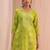 women ethnic motifs printed regular mirror work kurta with trousers & with dupatta