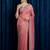 Pink embroidered beads and stones tissue saree