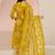 mustard bandhani printed cotton blend straight suit set