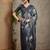 Charcoal ethnic motifs embroidered silk cotton tussar saree