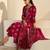 women ethnic motifs printed regular thread work kurta with sharara & with dupatta