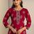 women ethnic motifs printed regular thread work kurta with sharara & with dupatta